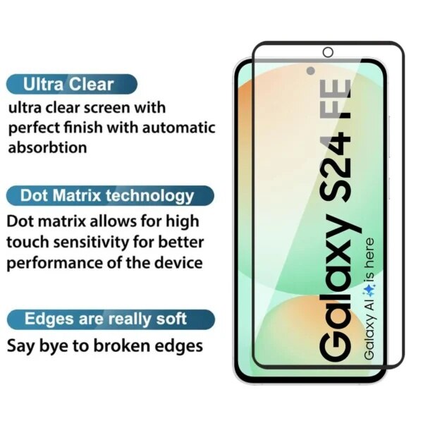 Folie pentru Samsung Galaxy S24 FE, Sticla Securizata, Ultra HD, Protectie 9H, Montare Simpla, SKYDDAR 111D - Transparent