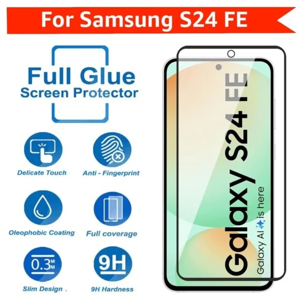 Folie pentru Samsung Galaxy S24 FE, Sticla Securizata, Ultra HD, Protectie 9H, Montare Simpla, SKYDDAR 111D - Transparent