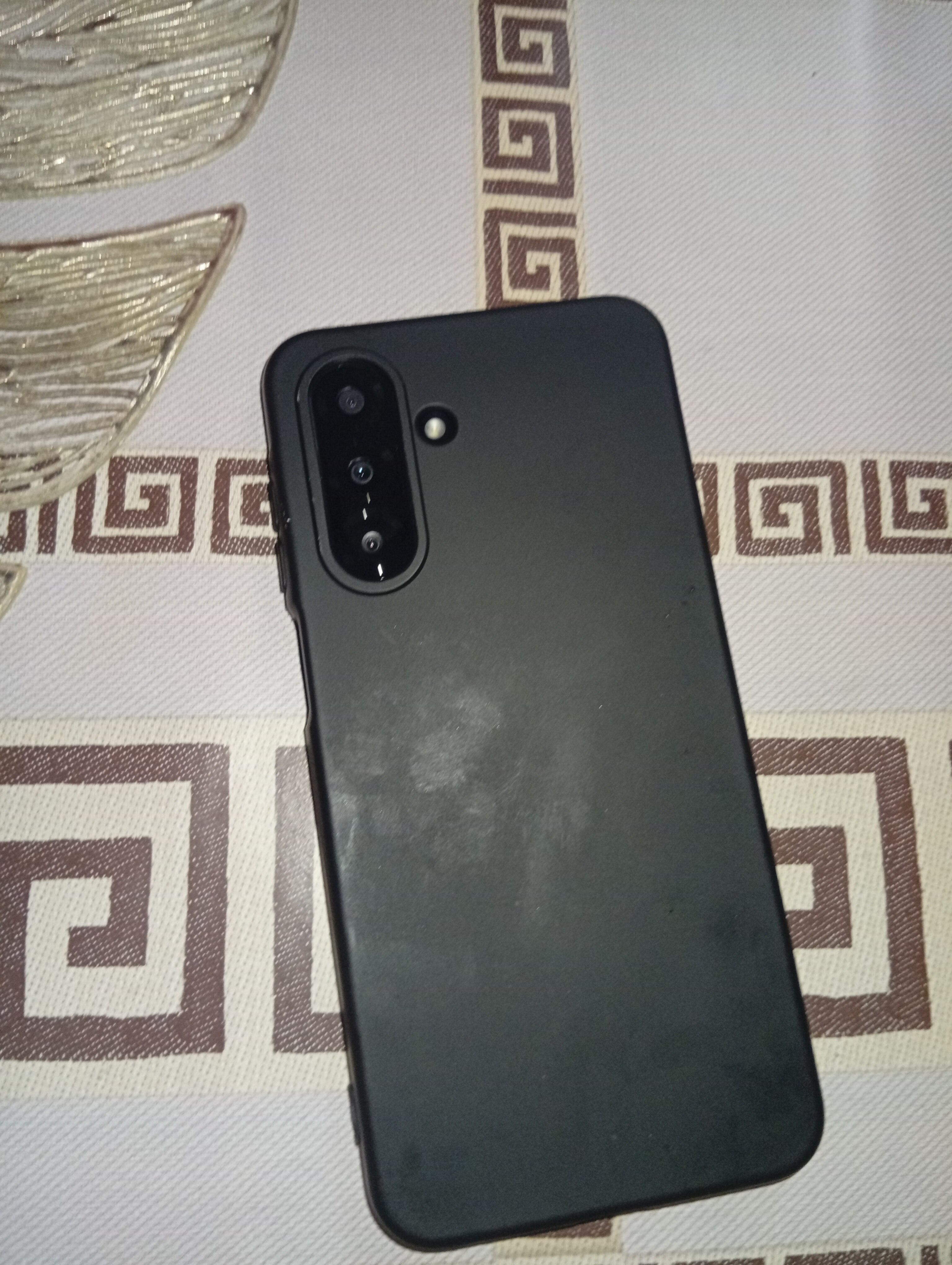 Set husa/2 folii protectie ecran/2 folii Protector pentru camera, compatibil cu Samsung Galaxy A26 5G, TPU/sticla securizata, negru