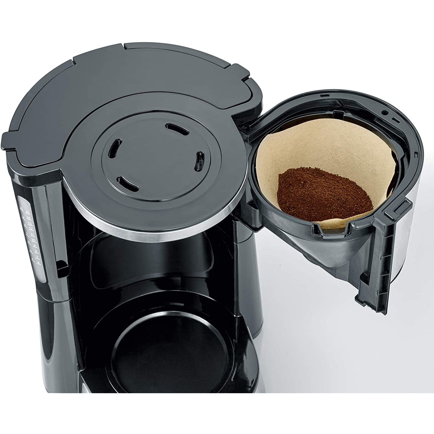 Cafetiera Severin KA 4825, putere 1000 W, recipient sticla 1 L, 8 cesti, oprire automata, inox