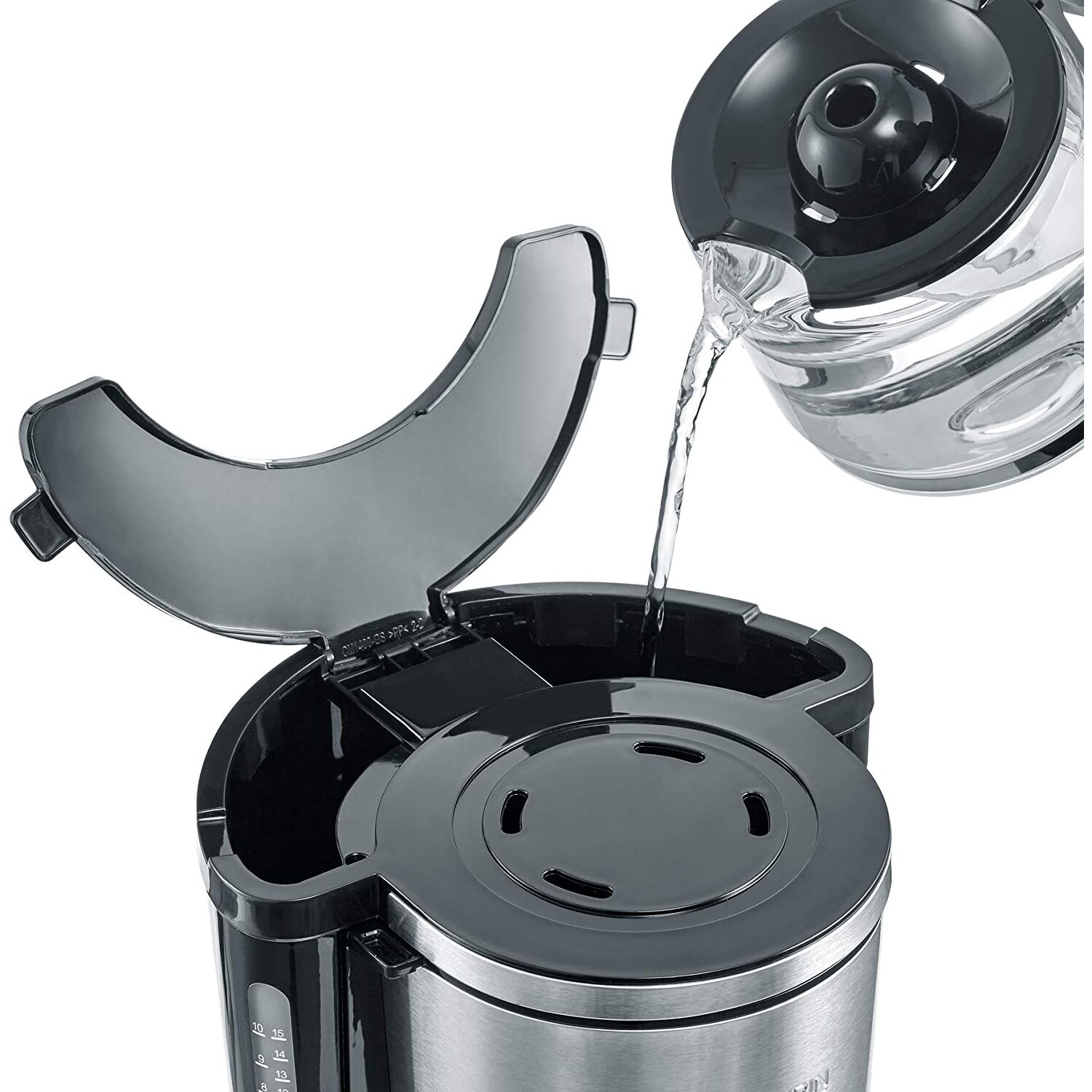 Cafetiera Severin KA 4825, putere 1000 W, recipient sticla 1 L, 8 cesti, oprire automata, inox