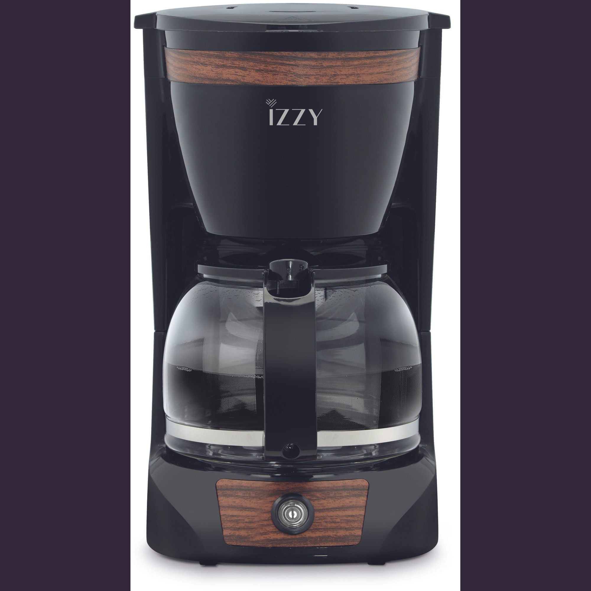 Filtru de cafea Wooden, Izzy, tehnologie aroma control, 1.5 L, 950 W, negru/lemn