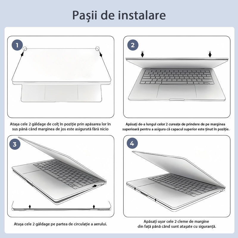 Carcasa Laptop pentru MacBook Air 13 inch 2020 M1, 2021 2018 modele A2337 A2179 A1932 - Husa MacBook Air 13,3 inch - Carcasa de protectie rigida - Design subtire si usor, roz