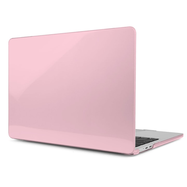 Carcasa Laptop pentru MacBook Air 13 inch 2020 M1, 2021 2018 modele A2337 A2179 A1932 - Husa MacBook Air 13,3 inch - Carcasa de protectie rigida - Design subtire si usor, roz