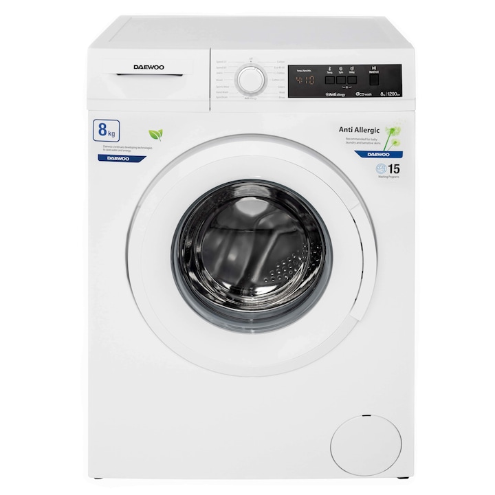 Masina de spalat rufe Daewoo DWD-FV5021_3 8kg 1200RPM Clasa D 15 Programe Alb