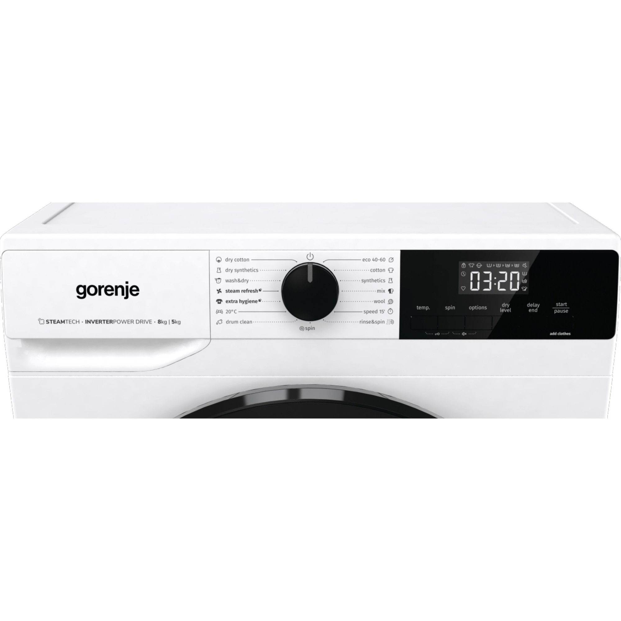 Gorenje WD2A854ADS Masina de spalat si uscator, clasa energetica A+D, 8 kg/5 kg, 1400 rpm, Alb