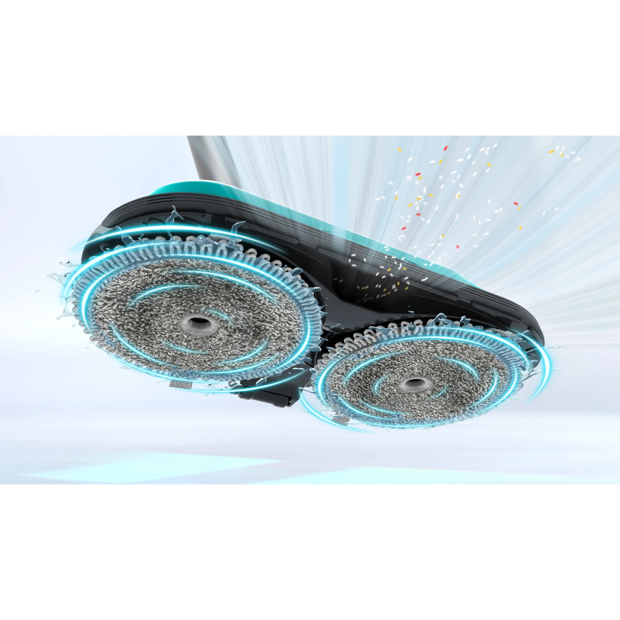 Aspirator vertical Bosch Unlimited 7 ProHygienic Aqua BCS71HYG2, baterie 3 Ah, 3 trepte de putere, Perie AllFloor DynamicPower cu LED-uri, 2 in1 DynamicAqua Mop: asipiri si stergi in acelasi timp, Automated Water Dosage, Alb