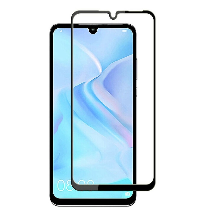 Folie protectie Premium Huawei P 30 Lite Full Cover Black 6D, Full Glue, Sticla securizata