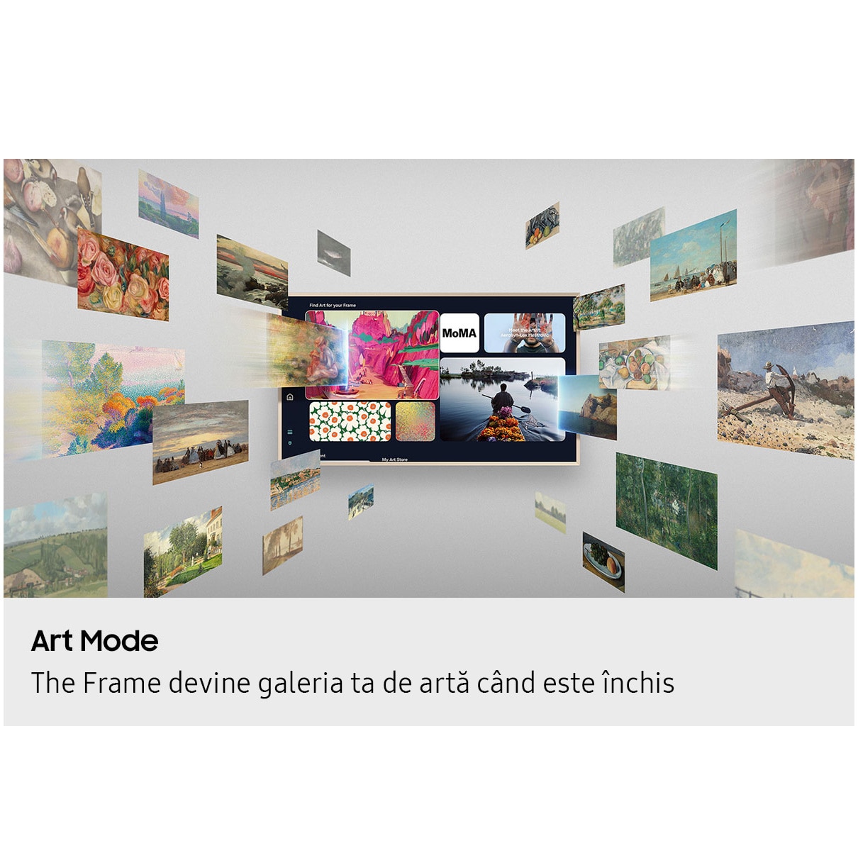 Televizor SAMSUNG Neo QLED The Frame Pro 75LS03FW, 189 cm, Smart, 4K Ultra HD, Clasa G (Model 2025)