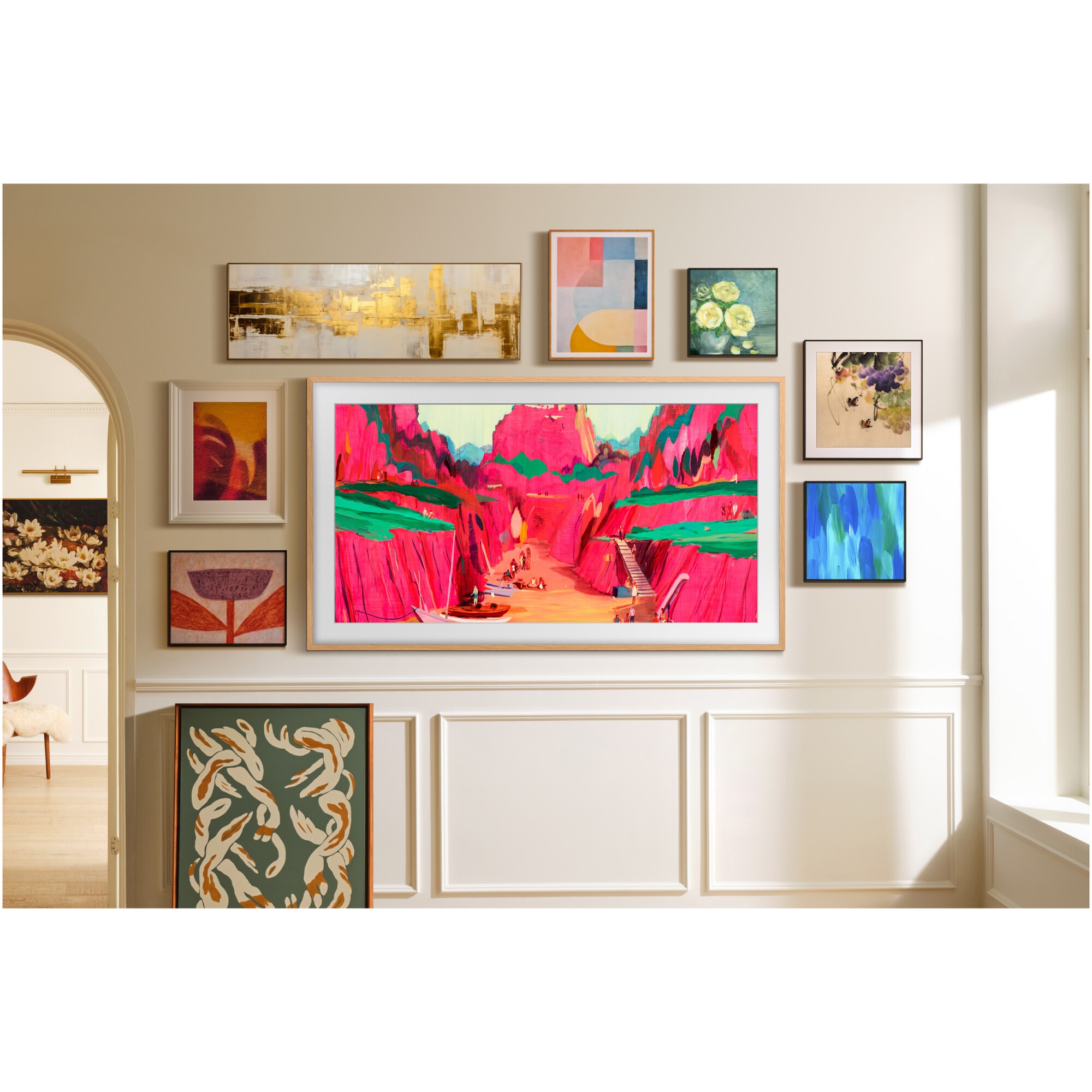 Televizor SAMSUNG Neo QLED The Frame Pro 85LS03FW, 214 cm, Smart, 4K Ultra HD, Clasa G (Model 2025)