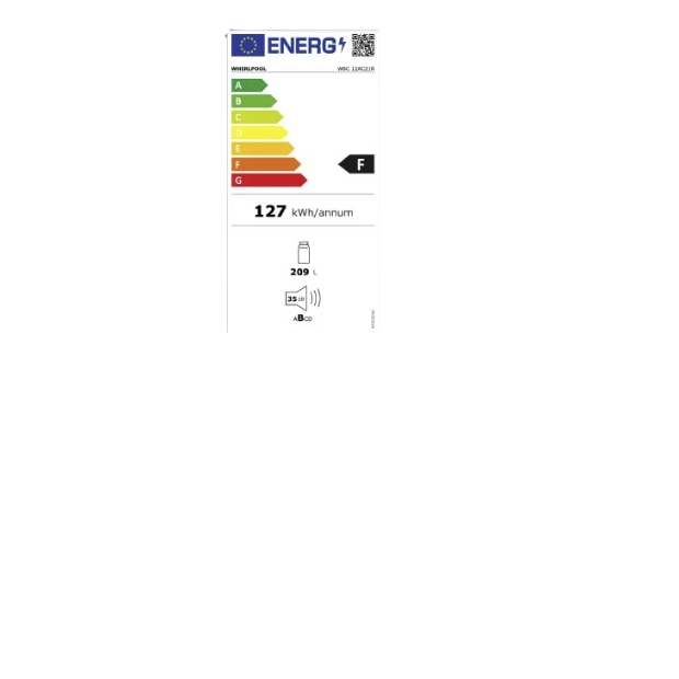 Frigider Incorporabil Whirlpool WBC 12 AC 21 R, 122 Cm, 209 Litri, Alb