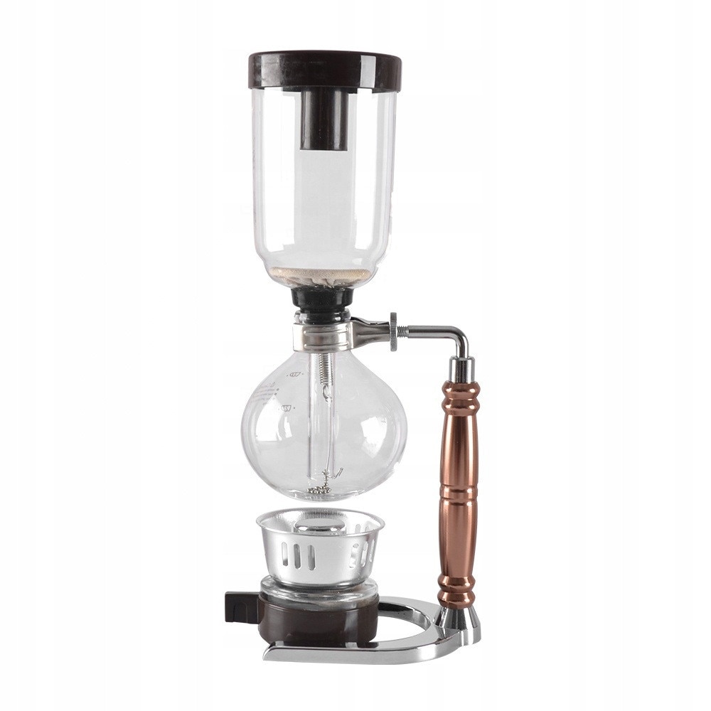 Cafetiere retro BZ03, 3 cani, sticla, metal, lemn, 35x9,1x13,5cm, set 6 elemente