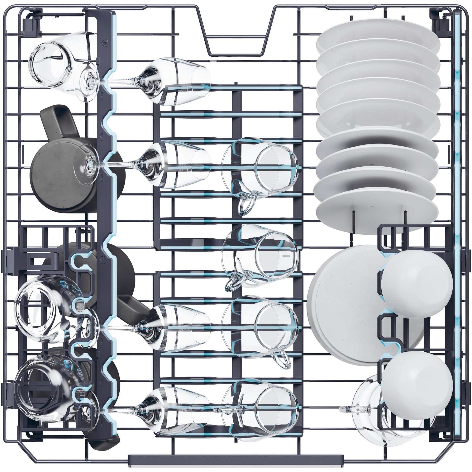 Masina de spalat vase incorporabila Haier I-Pro Shine Series 6 XS 4A4M3PB, 14 seturi, 10 programe, Clasa A, Motor Inverter, Wi-Fi, AI program, H-arm spray, Maxi Tub, Automatic open door, Power Wash, Total Water block, Sliding door, 60 cm