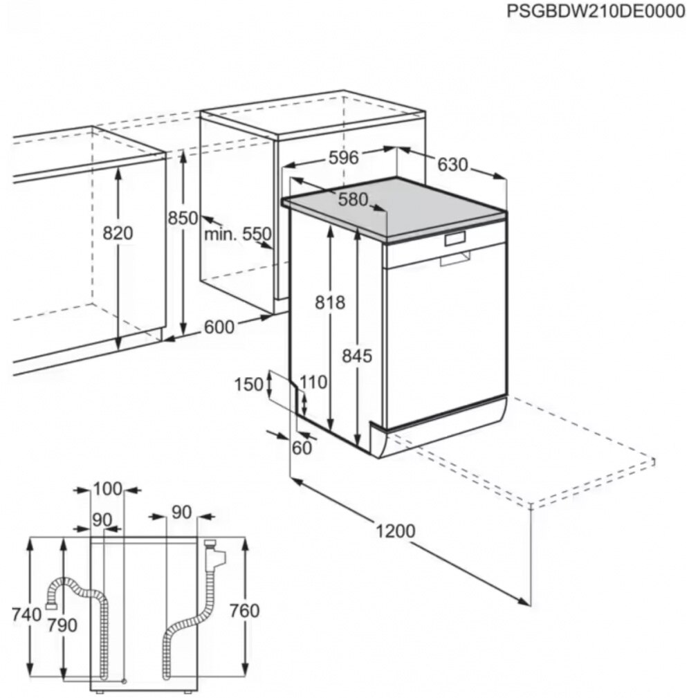 Masina de spalat vase Electrolux ESA47301SX, 13 seturi, 8 programe, Afisaj digital, Clasa D, Motor inverter, 60 cm, Inox