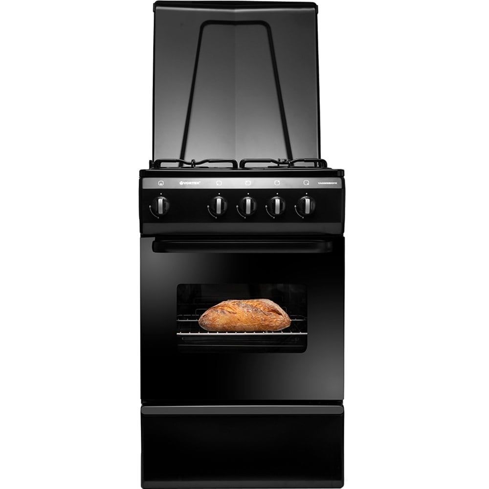Aragaz VORTEX VAG5050BK01K, 4 arzatoare, Gaz, L 50 cm, negru