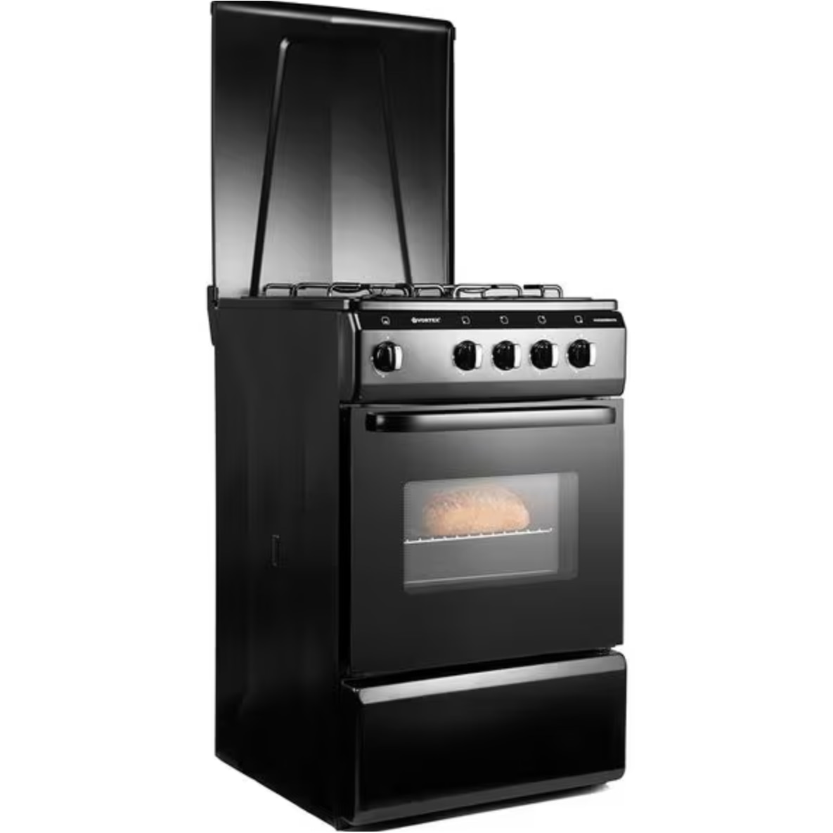Aragaz VORTEX VAG5050BK01K, 4 arzatoare, Gaz, L 50 cm, negru