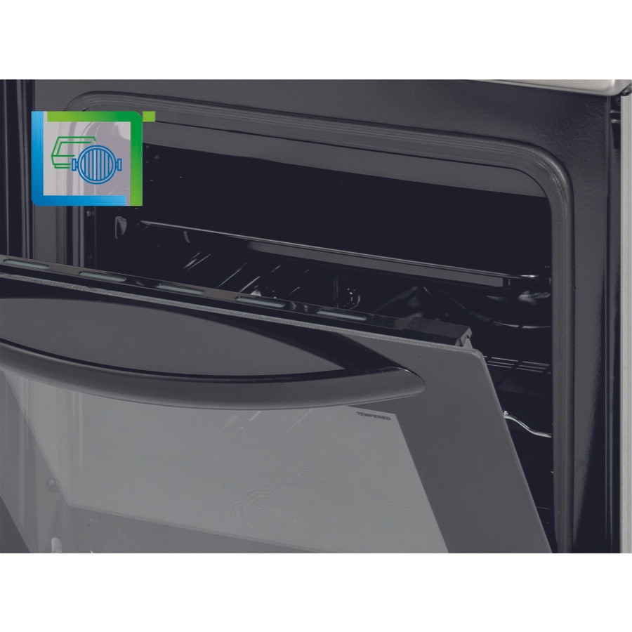 Aragaz NobelTek NLT 5602IX/G1, Gaz, 4 arzatoare, Dispozitiv siguranta plita si cuptor, Aprindere electrica, 50 x 60 cm, Inox