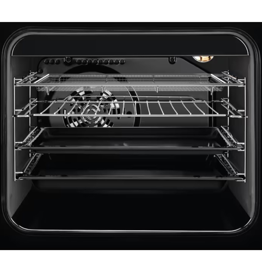 Aragaz Electrolux LKR564275K, Vitroceramica, 4 zone de gatit, SteamBake, Timer cu display electronic, Autocuratare catalitica, Iluminare cuptor, Grill, Clasa A, 50 cm, Negru