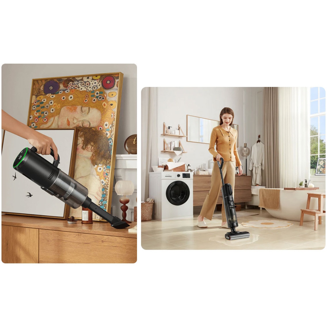 Aspirator vertical umed uscat Dreame H12 Dual HHV4, aspirare, 3 moduri de aspirare, 16000Pa, auto-curatare, capacitate rezervor apa curata/murdara-0.9l/0.7l, baterie 4000mAh, autonomie pana la 60min, 300W, afisaj LED, negru