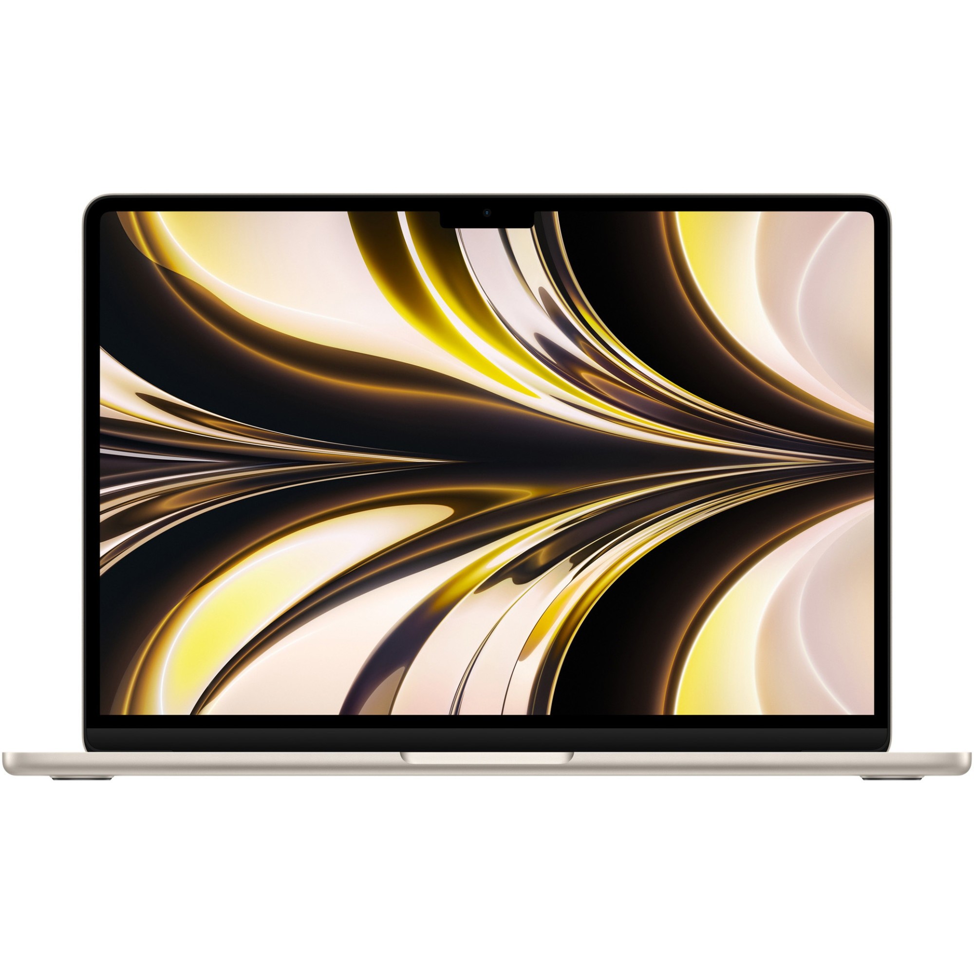 Laptop Apple MacBook Air 13" cu procesor Apple M2, 8 nuclee CPU si 8 nuclee GPU, 16GB RAM, 256GB SSD, Starlight, INT KB
