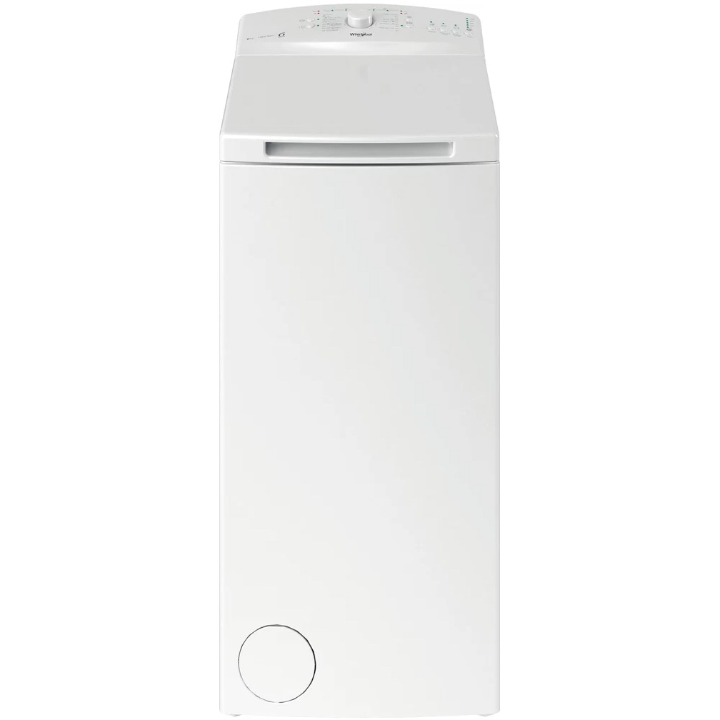 Masina de spalat rufe cu incarcare verticala Whirlpool TDLR 6040L EU/N, 6kg, 1000 rpm, Clasa C, Display LED, Tehnologia Al 6-lea Simt, Alb