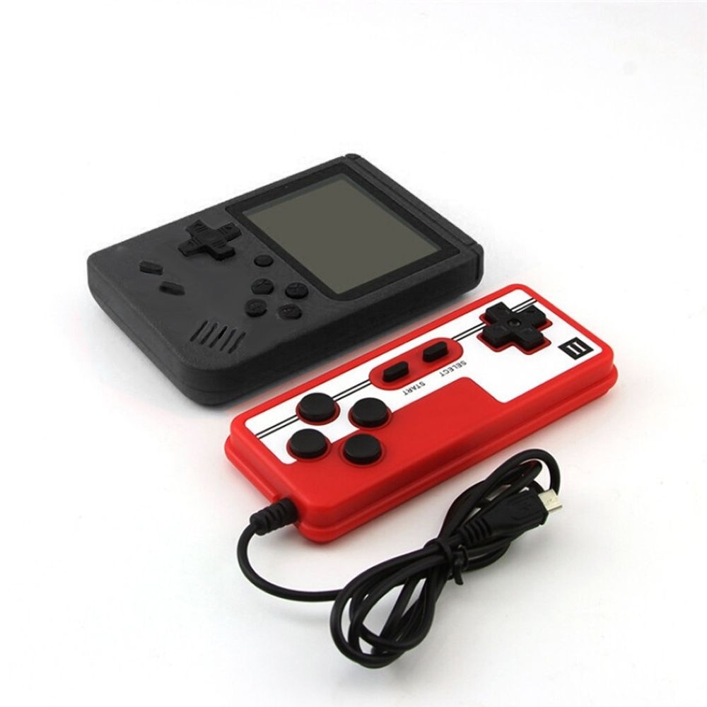 Mini consola portabila Rantime, 400 jocuri, 2 jucatori, Negru