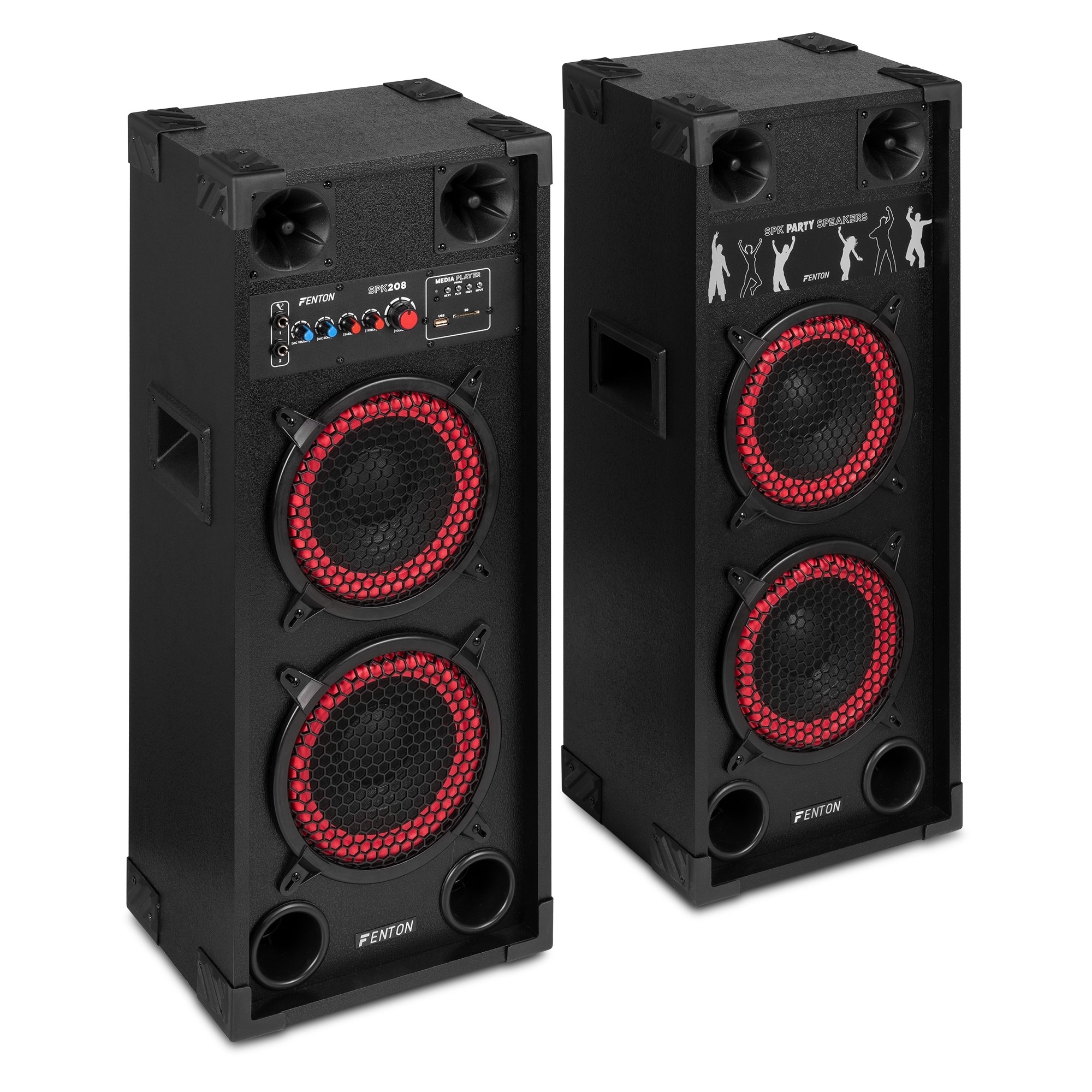 Set boxe active + pasive Fenton SPK-208 800W (2 x 8″) (MP3 + BLUETOOTH)