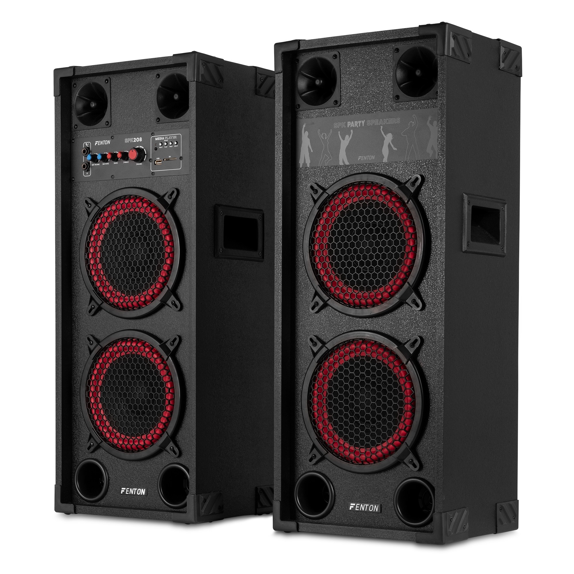 Set boxe active + pasive Fenton SPK-208 800W (2 x 8″) (MP3 + BLUETOOTH)