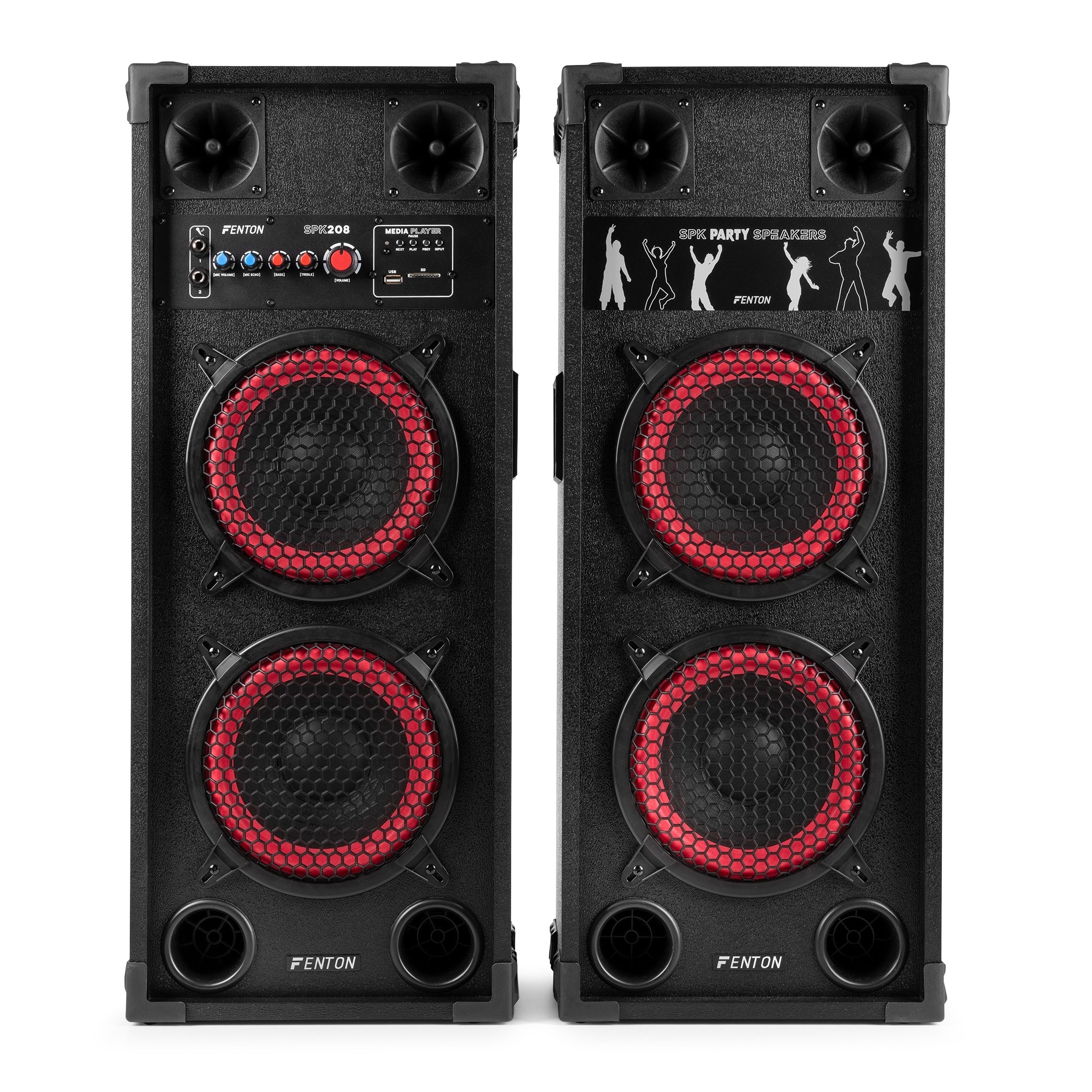Set boxe active + pasive Fenton SPK-208 800W (2 x 8″) (MP3 + BLUETOOTH)