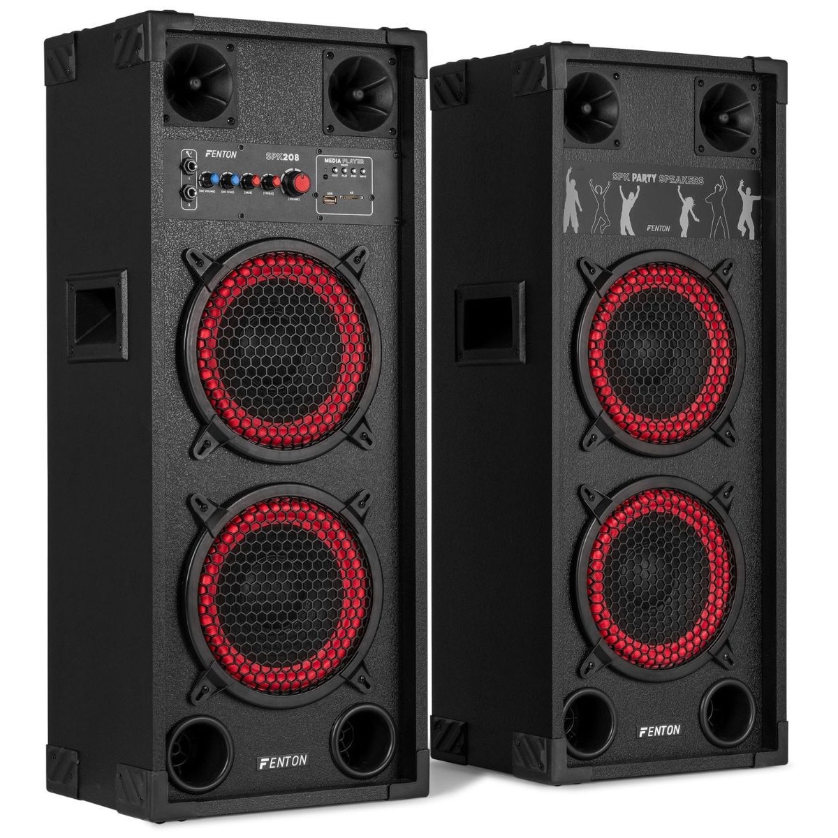 Set boxe active + pasive Fenton SPK-208 800W (2 x 8″) (MP3 + BLUETOOTH)
