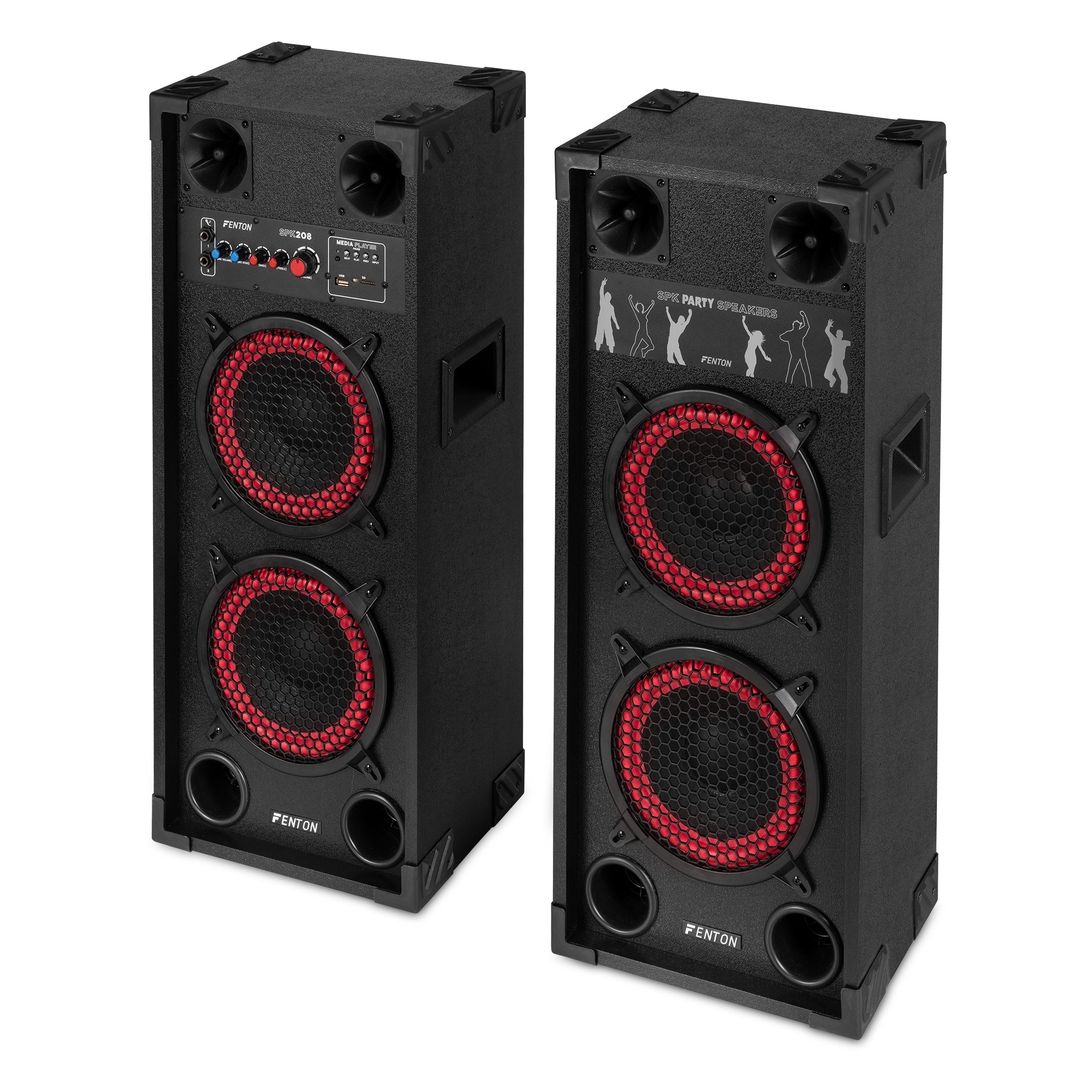Set boxe active + pasive Fenton SPK-208 800W (2 x 8″) (MP3 + BLUETOOTH)