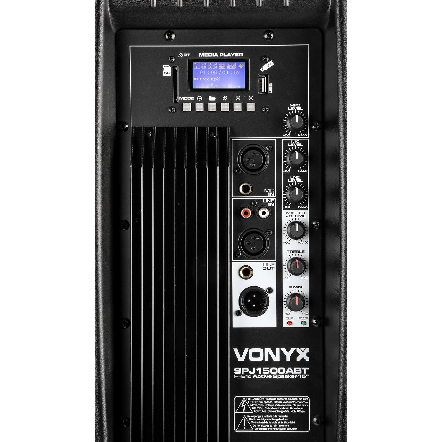 Boxa activa, 15", 250W RMS, Bluetooth/USB/SD, Vonyx SPJ-1500ABT