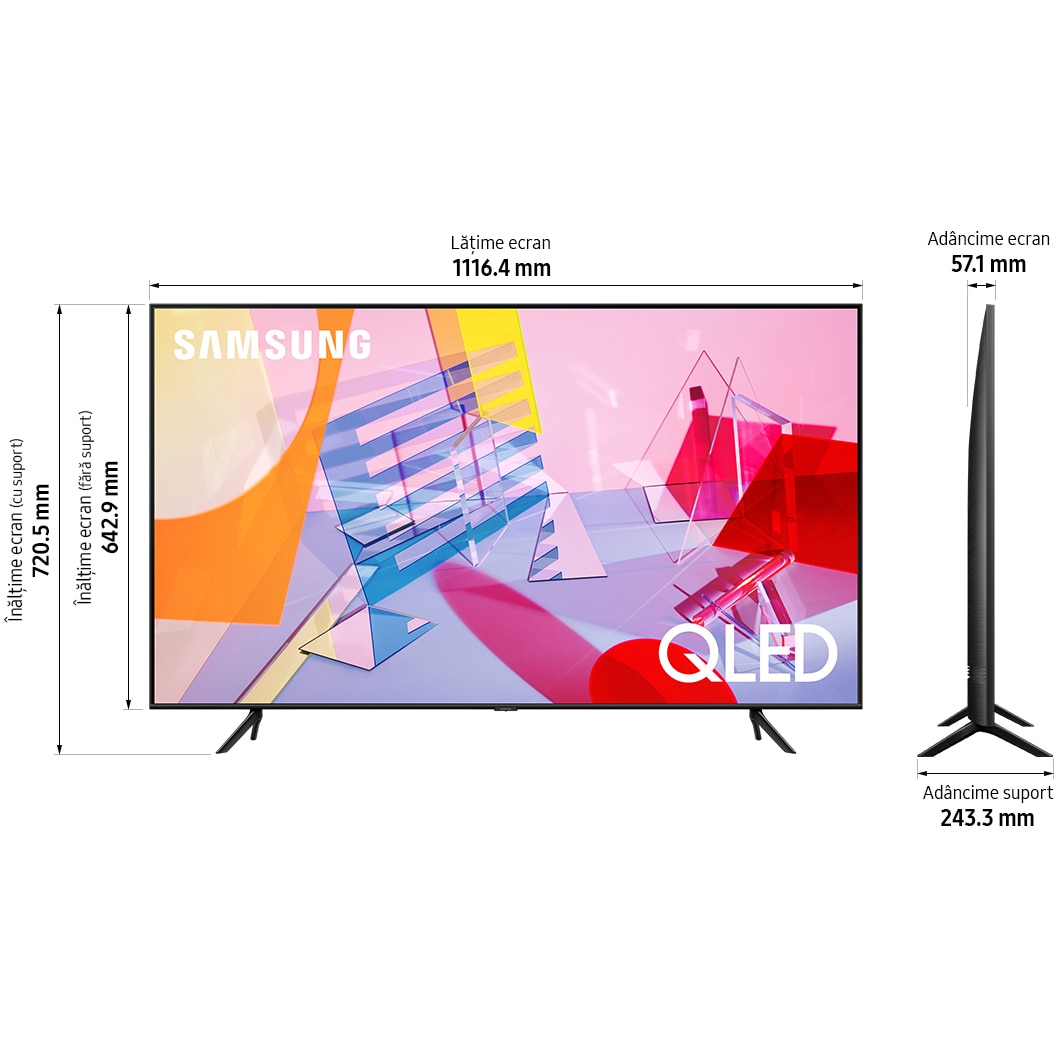 Televizor Samsung 50Q60TA, 125cm, Smart, 4K Ultra HD, QLED, Clasa G