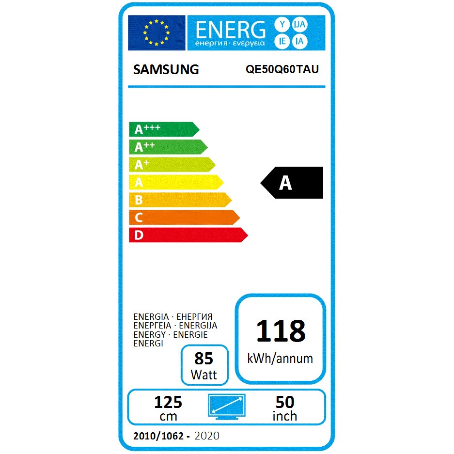 Televizor Samsung 50Q60TA, 125cm, Smart, 4K Ultra HD, QLED, Clasa G