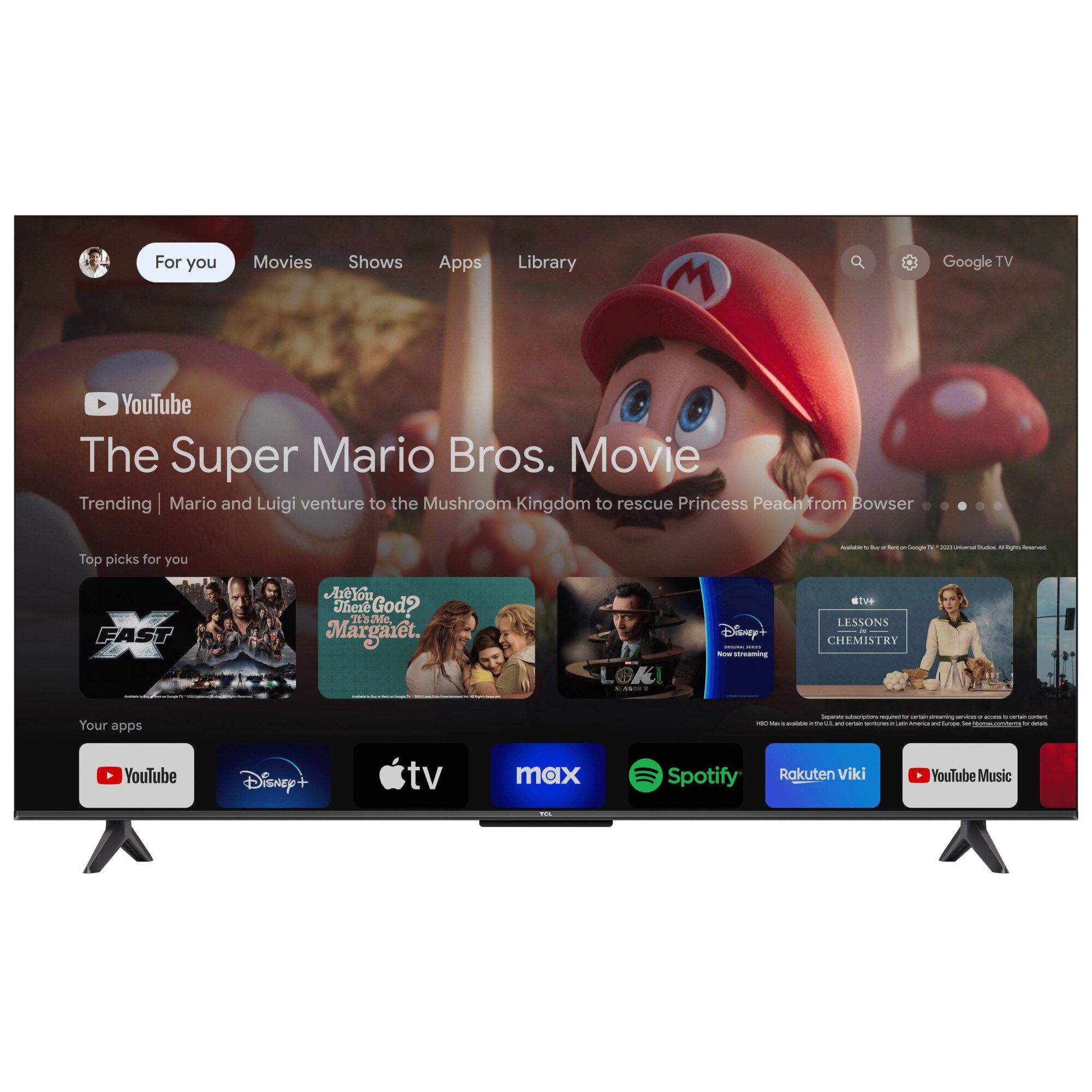 Televizor TCL LED 55V6B, 139 cm, Smart Google TV, 4K Ultra HD, Clasa E