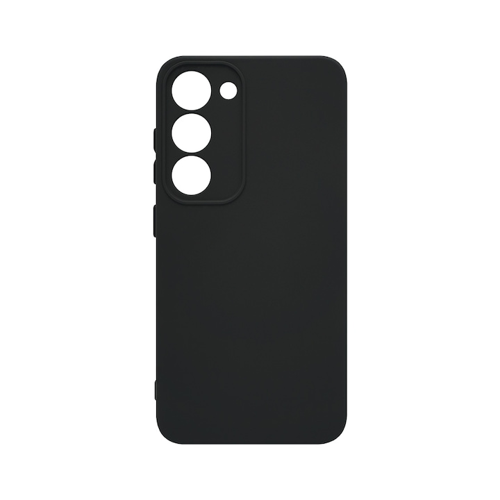 Husa BestCase® Premium Liquid Silicon, Compatibila Cu Samsung Galaxy S23, 1.2MM Slim, Microfibra in interior, Antisoc, Rezistent la socuri, Protectie Camera, Margini ridicate pentru protectia ecranului, Negru