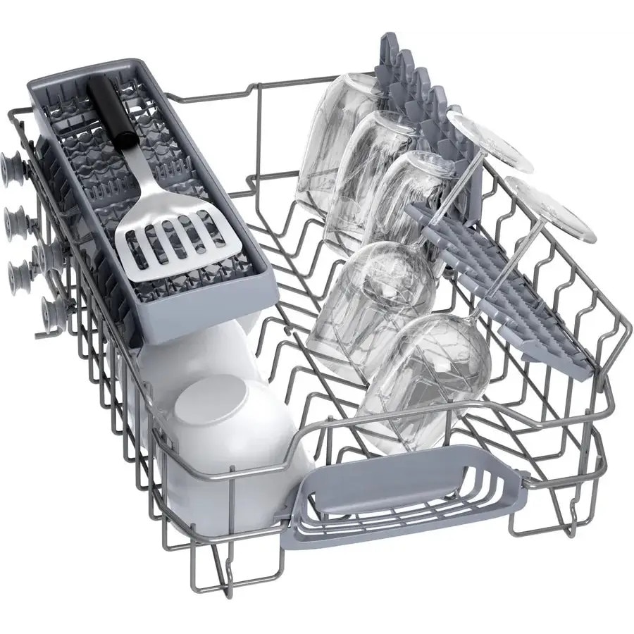 Masina de spalat vase Bosch SPS2IKW10E, Eco 50 °C, Intensiv 70 °C, AquaStop, Home Connect, 5 programe, 48 dB, Clasa F, Alb