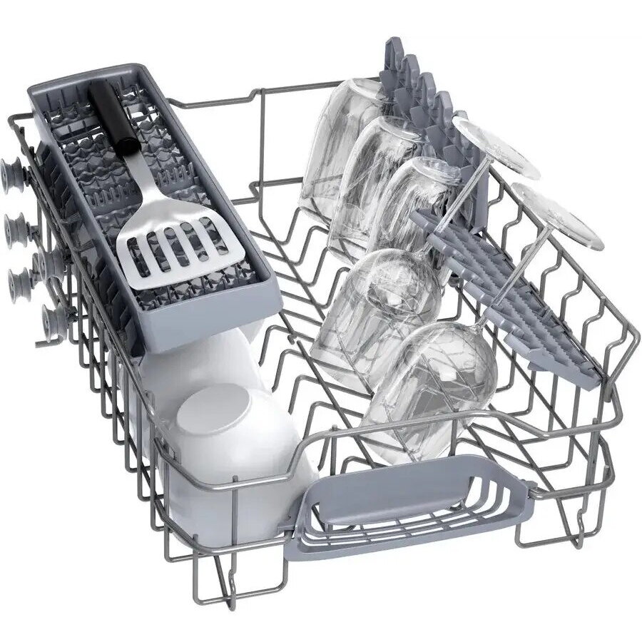 Masina de spalat vase Bosch SPS2IKW10E, Eco 50 °C, Intensiv 70 °C, AquaStop, Home Connect, 5 programe, 48 dB, Clasa F, Alb