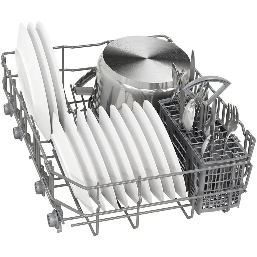 Masina de spalat vase Bosch SPS2IKW10E, Eco 50 °C, Intensiv 70 °C, AquaStop, Home Connect, 5 programe, 48 dB, Clasa F, Alb