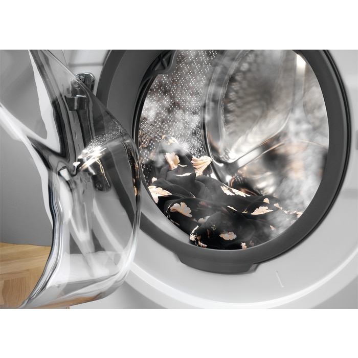 Masina de spalat rufe slim ELECTROLUX EWS6326DXE PerfectCare600, 6 kg, 1000 rpm, Clasa A, motor Inverter, display LED, Rapid 14 min, Antialergic cu abur, Baby, Outdoor, TimeManage, SofPlus, Adancime totala 41.1 cm, Culoare DarkSilver