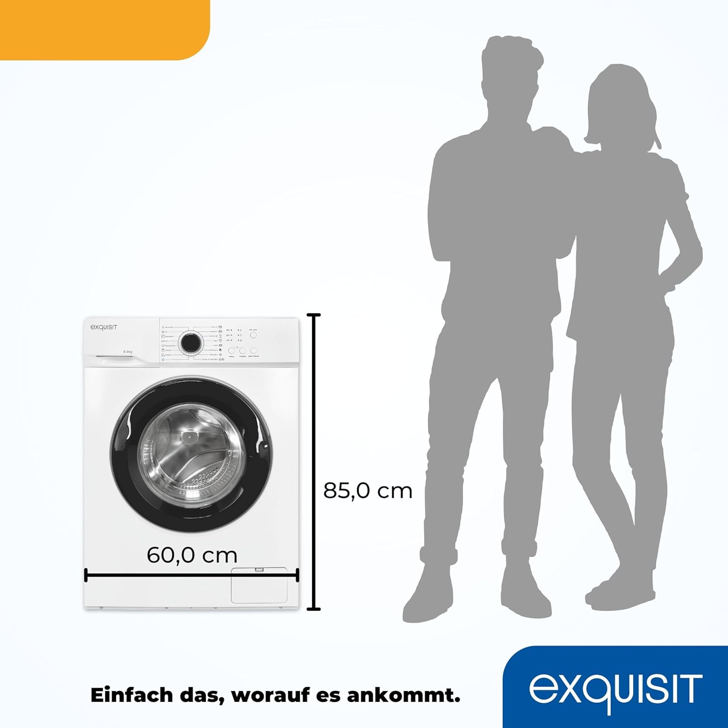 Masina de spalat rufe, Exquisit, capacitate 6 kg, clasa energetica A, 16 programe de spalare, 1000 rpm, pornire intarziata pana la 24 h, filtru pentru scame, afisaj LED, semnal acustic, clatire si spalare suplimentara, alb