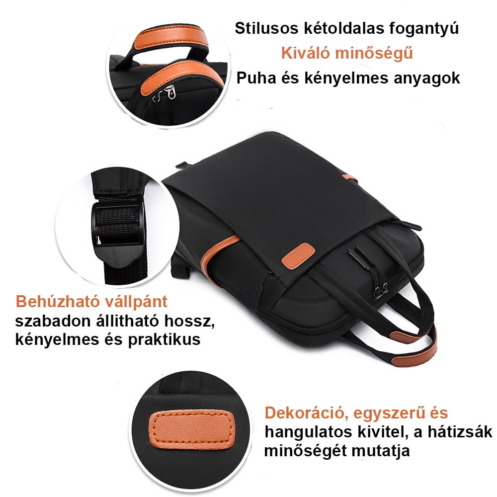 Rucsac laptop, Dollcini, Alb, 15.6''