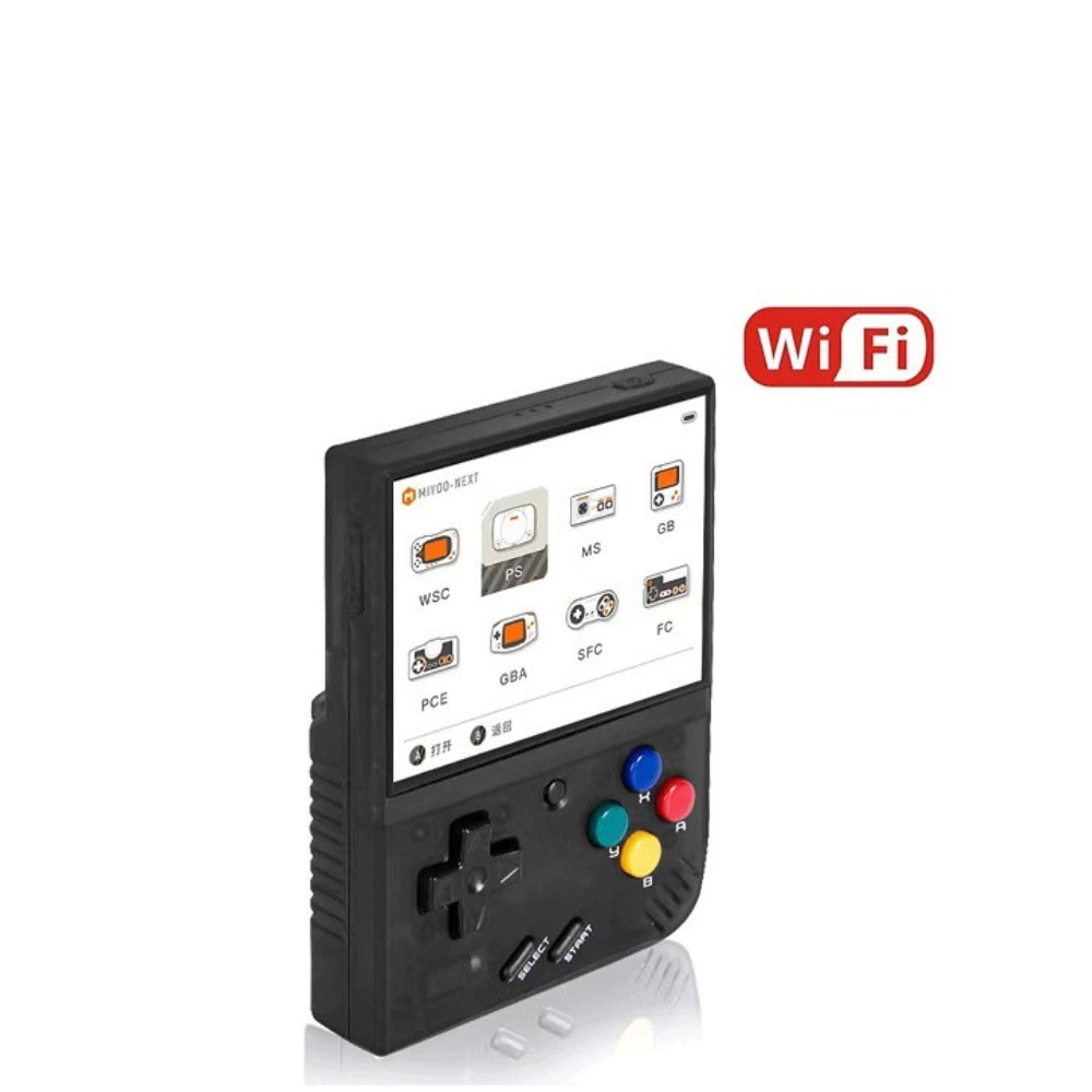 Consola Mini Ultra Portabila Retro Smart 10.000 Jocuri Preinstalate, Afiseaza Imagini, Video, 64 GB, Quad Core 1.5GHz, 1GB LPDDR4, IPS LCD 3.5" 640x480, 2600 mAh