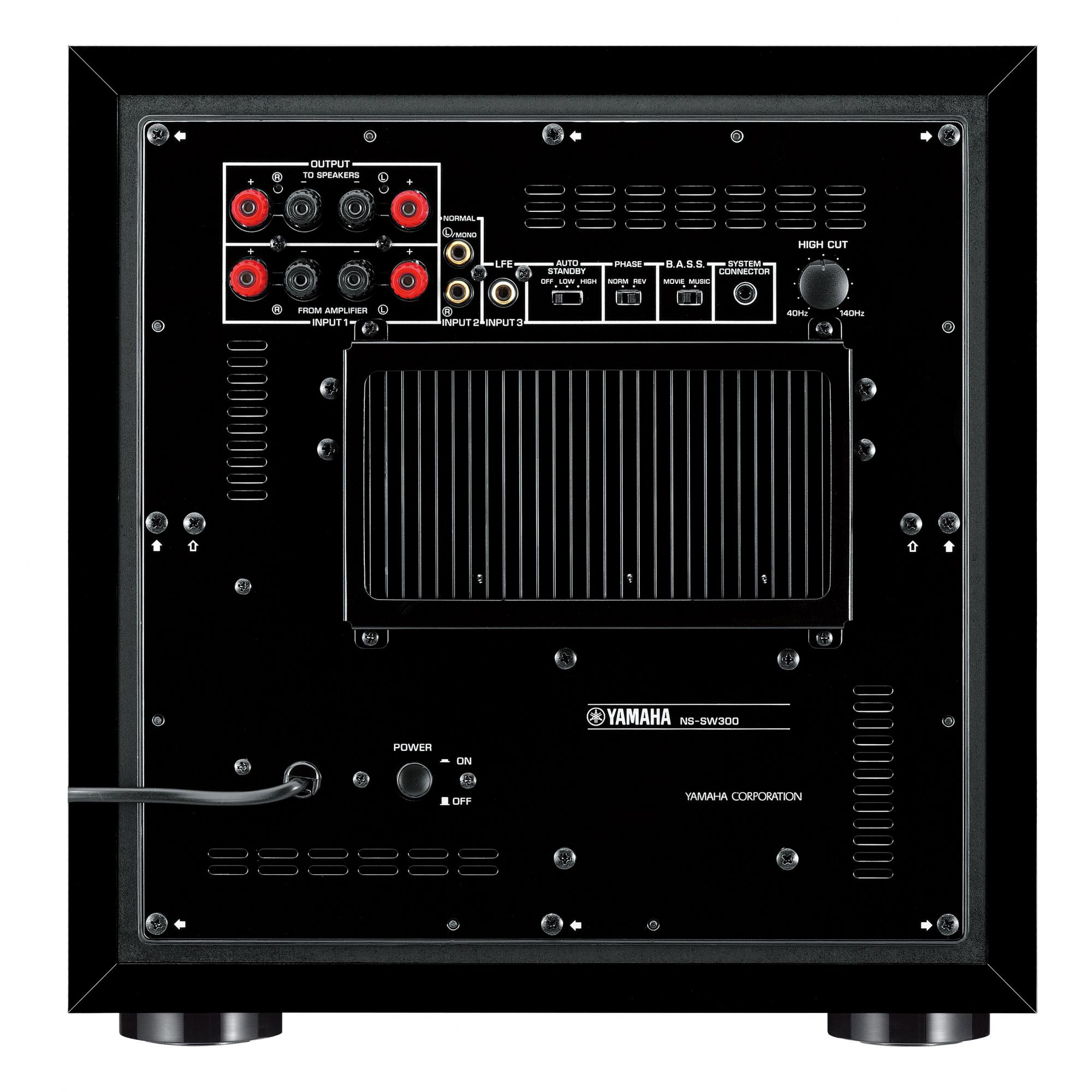 Subwoofer Activ Yamaha NS-SW300, 250W RMS, Negru Lucios