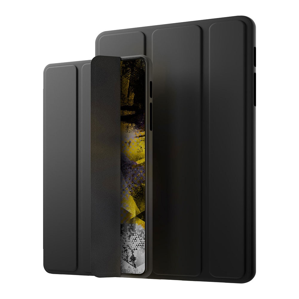Husa tableta, Samsung Galaxy Tab S9 FE, protectie moale, functie Wake/Sleep, negru, 12 inch
