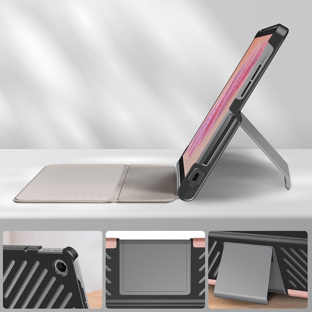 Husa pentru Lenovo Tab Plus 11.5 cu functie wake-up/sleep tip stand rose gold