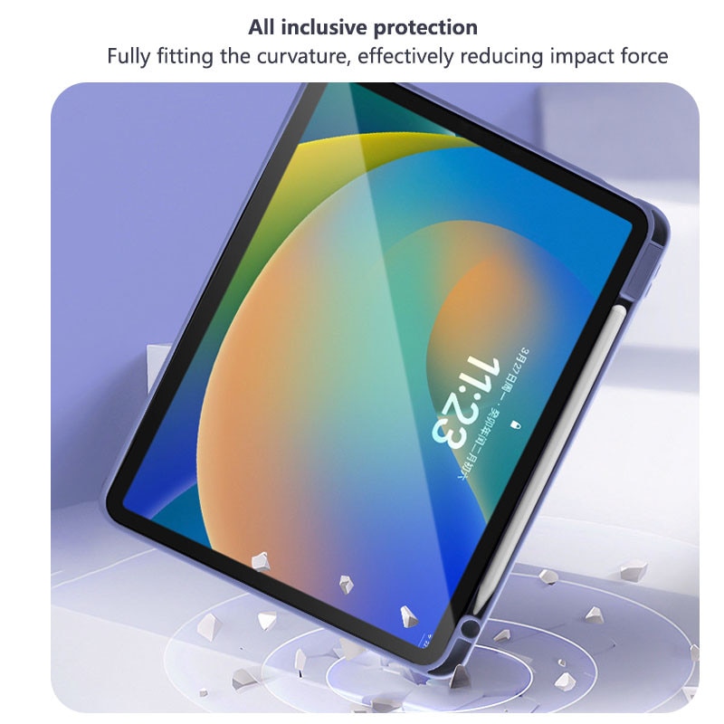 Husa protectie tableta, Zeguer, pentru Apple iPad Air 11" 2024 / 2025 M2, M3, cu suport pentru pix, unctie wake-up/sleep, violet