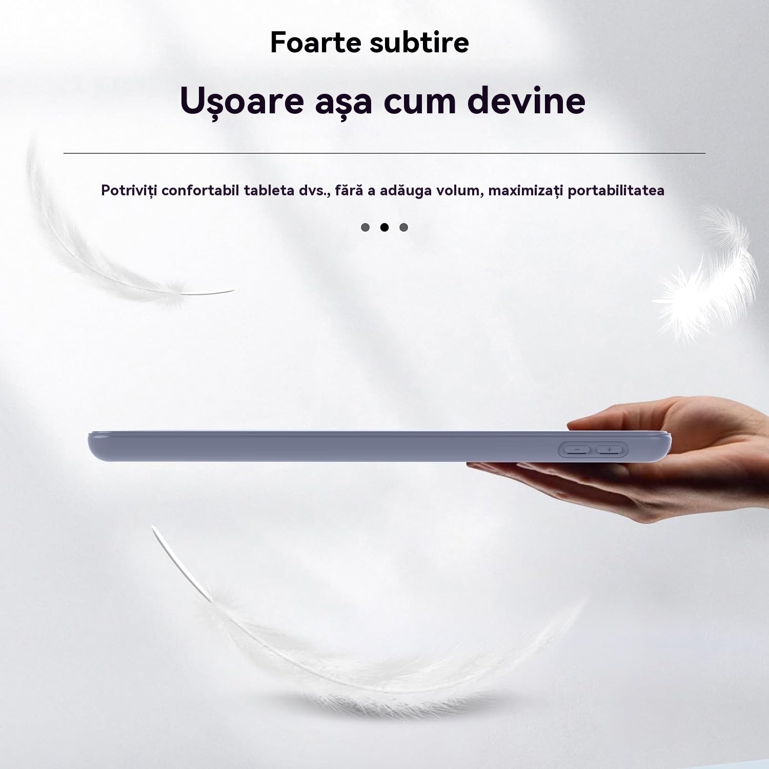 Husa tableta Healife pentru iPad 9/8/7 10.2", Air 3, Pro 10.5", cu slot pentru stilou, suport triplu, mov