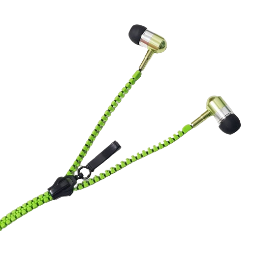 Casti tip fermoar cu microfon, sunet puternic X-Bass PRO, culoare verde