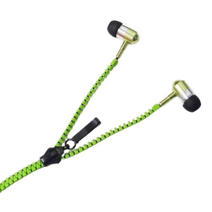 Casti tip fermoar cu microfon, sunet puternic X-Bass PRO, culoare verde